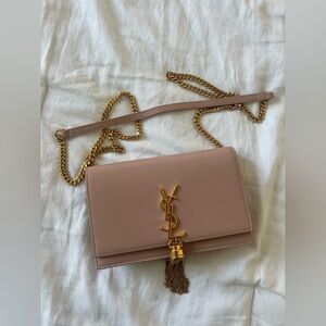 Saint Laurent Kate Small Tassel YSL Crossbody Bag in Pink